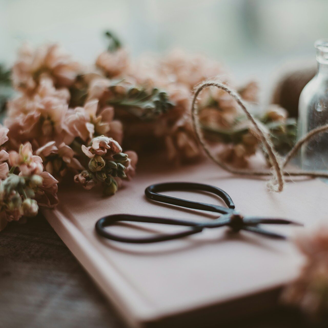 Rustic Book and Scissors